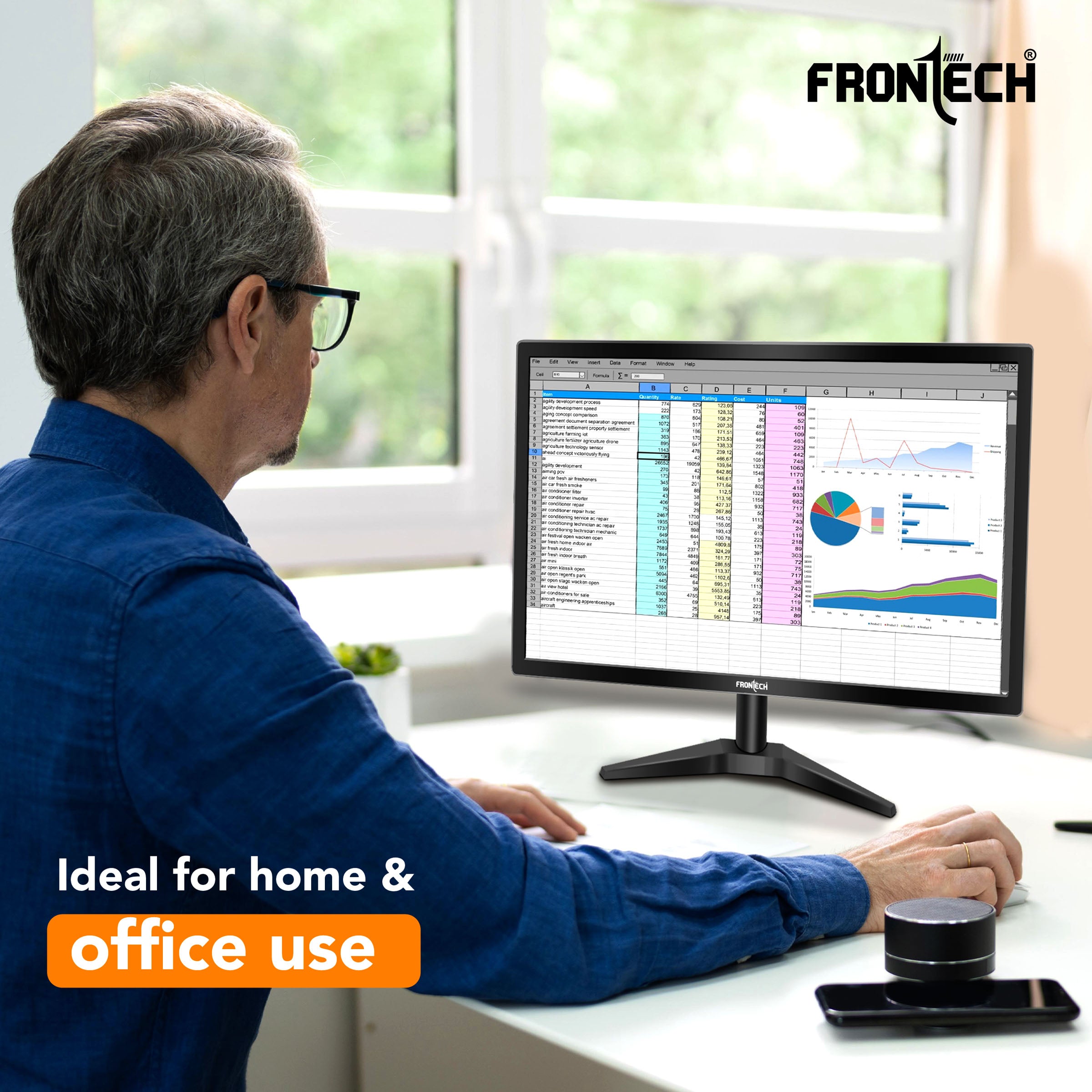 Frontech 19'' HD LED Monitor | 60Hz, 1440x900 | Slim & Stylish (MON-0071) Frontech 19'' HD LED Monitor | 60Hz, 1440x900 | Slim & Stylish (MON-0071)